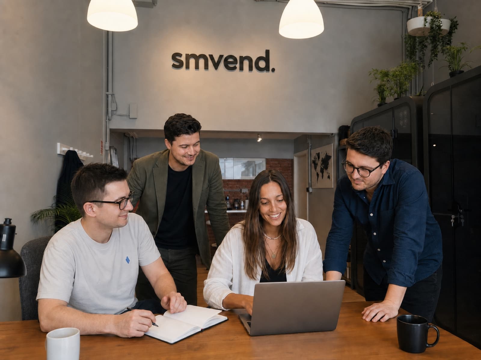 A equipa SmVend no escritório de Lisboa